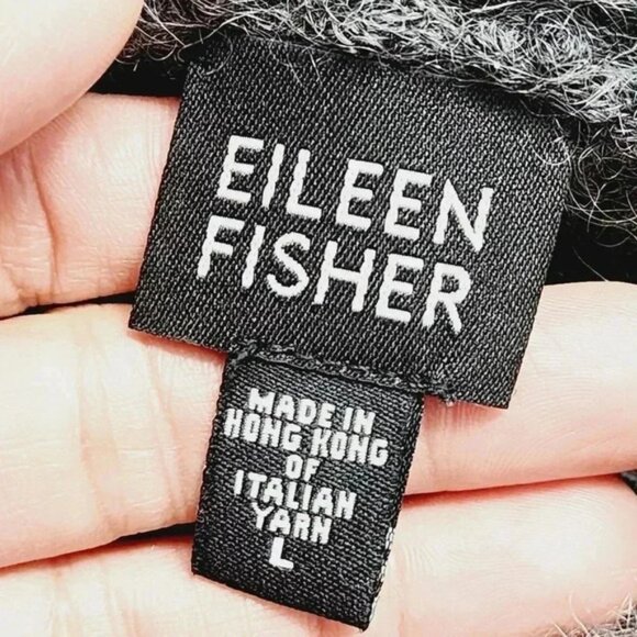 Eileen Fisher Wool Mohair Blend Cowl neck Pullover Sweater Women's L Gray - Picture 5 of 9